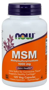 NOW Foods - MSM, Zdrowe Stawy, 1000mg, 120 kapsułek
