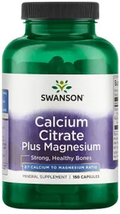 Swanson - Cytrynian Wapnia + Magnez, 150 kapsułek