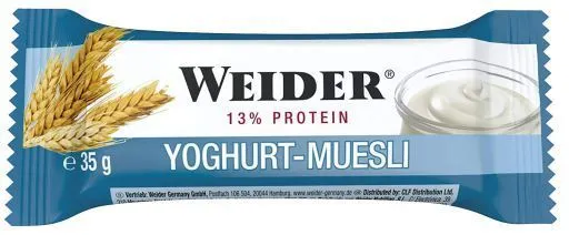 Weider - Carbohydrate & Protein Bar, Baton Proteinowy, Yoghurt-Muesli, 24 Batony