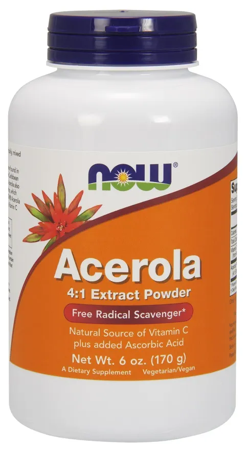 NOW Foods - Acerola, 4:1 Ekstrakt, Proszek, 170g