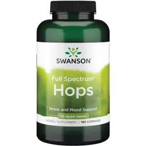 Swanson - Full Spectrum Hops, Kwiat Chmielu, 620mg, 180 kapsułek
