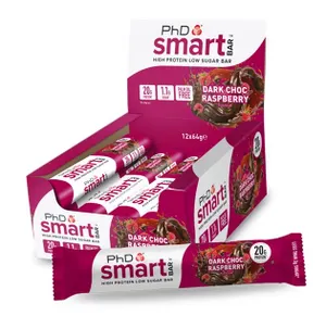 PhD - Baton Smart Bar, Dark Choc Raspberry, 12 szt. x 64g