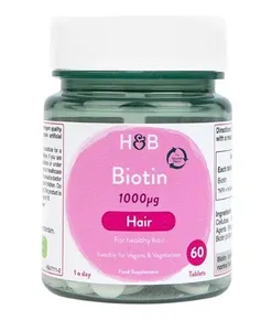 Holland & Barrett - Biotin, 1000mcg, 60 tabletek